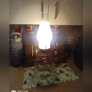 Clear Glass Jar Electric Lamp